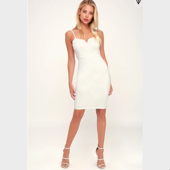 Gianna White Sleeveless Bodycon Dress - Picture 4 of 8